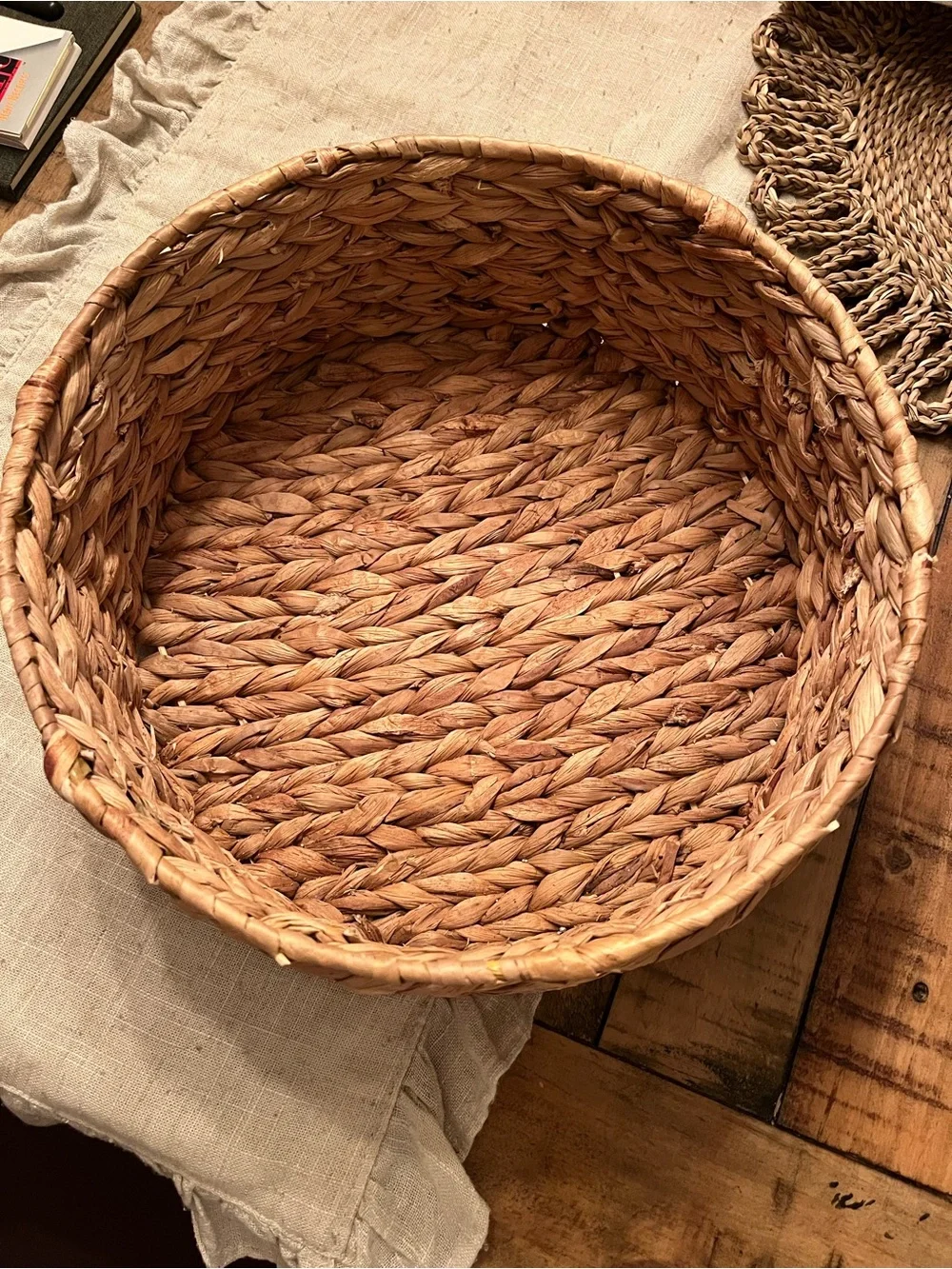 Woven Seagrass Storage Basket - Natural Brown
